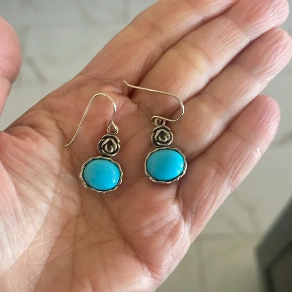 Israel sterling silver Topaz Earings - Picture 10 of 10